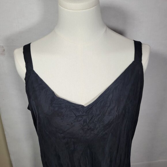 J.Crew Women Classic Elegant Black Sleeveless Adjustable Slip Dress Size 16 - Picture 5 of 9